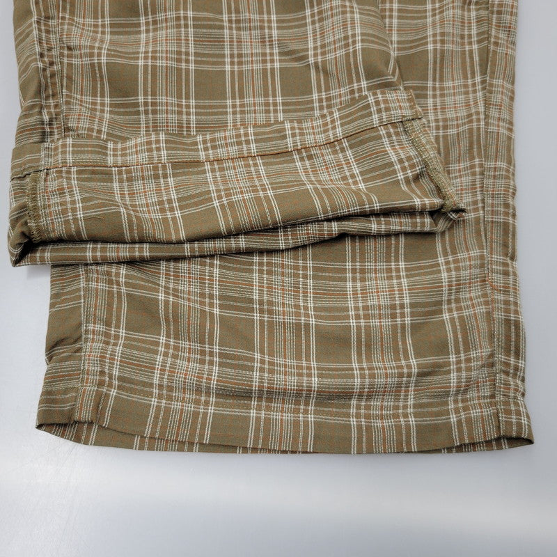 【中古美品】【メンズ】 ANCELLM アンセルム AGING CHECK BELT-LESS SLACKS ANC-PT104 チェック ベルトレス スラックス パンツ 151-260530-as-10-izu サイズ：1 カラー：GREEN 万代Net店