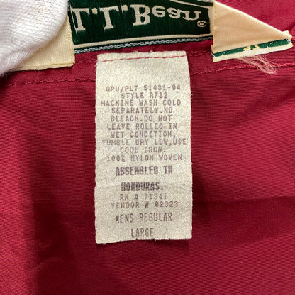 【中古品】【メンズ】 L.L.BEAN エルエルビーン R732 ホンジュラス製 90’S TYROLEAN RIBBON ANORAK PARKA チロリアン リボン アノラック パーカー アウター 146-260529-cs-08-izu サイズ：L カラー：レッド 万代Net店