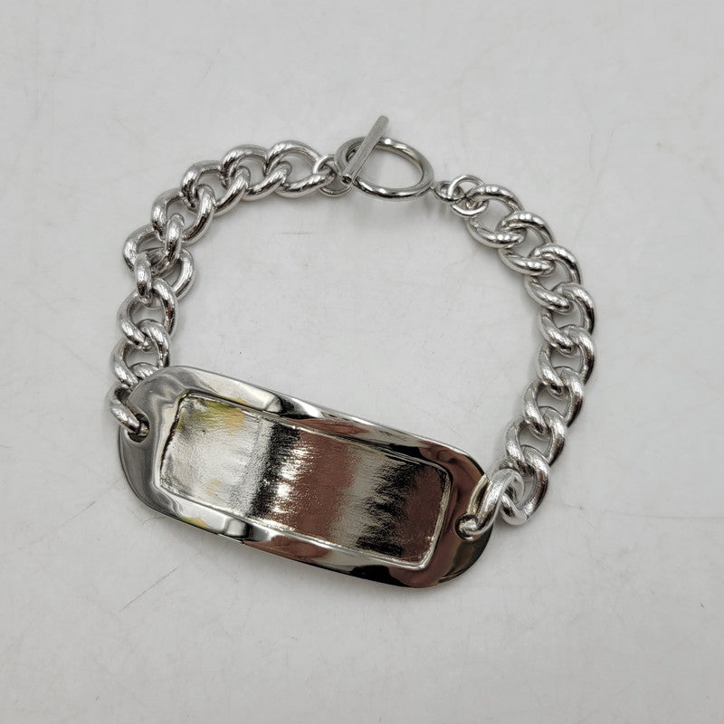 【中古品】【メンズ/レディース】 THE OBJECT ザオブジェクト OFFICE NAMETAG BRACELET TO-TYO-25008 オフィス ネームタグ ブレスレット アクセサリー 200-260530-as-19-izu サイズ：Free カラー：シルバー 万代Net店