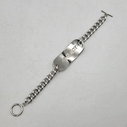 【中古品】【メンズ/レディース】 THE OBJECT ザオブジェクト OFFICE NAMETAG BRACELET TO-TYO-25008 オフィス ネームタグ ブレスレット アクセサリー 200-260530-as-19-izu サイズ：Free カラー：シルバー 万代Net店