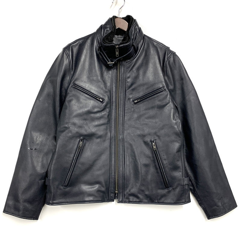 【中古品】【メンズ】 LIUGOO LEATHERS リューグーレザーズ QUILTING LINER LEATHER JACKET キルティング ライナー レザー ジャケット アウター 147-260530-kh-15-izu サイズ：LL カラー：ネイビー 万代Net店