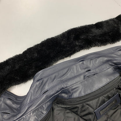 【中古品】【メンズ】 LIUGOO LEATHERS リューグーレザーズ QUILTING LINER LEATHER JACKET キルティング ライナー レザー ジャケット アウター 147-260530-kh-15-izu サイズ：LL カラー：ネイビー 万代Net店