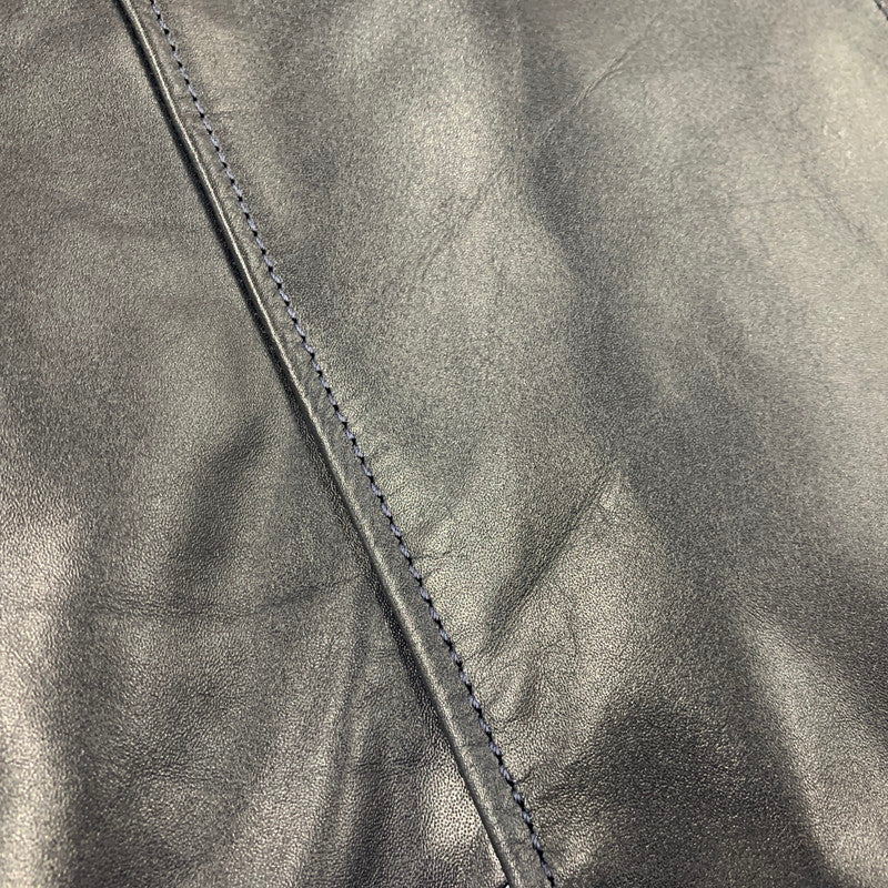 【中古品】【メンズ】 LIUGOO LEATHERS リューグーレザーズ QUILTING LINER LEATHER JACKET キルティング ライナー レザー ジャケット アウター 147-260530-kh-15-izu サイズ：LL カラー：ネイビー 万代Net店