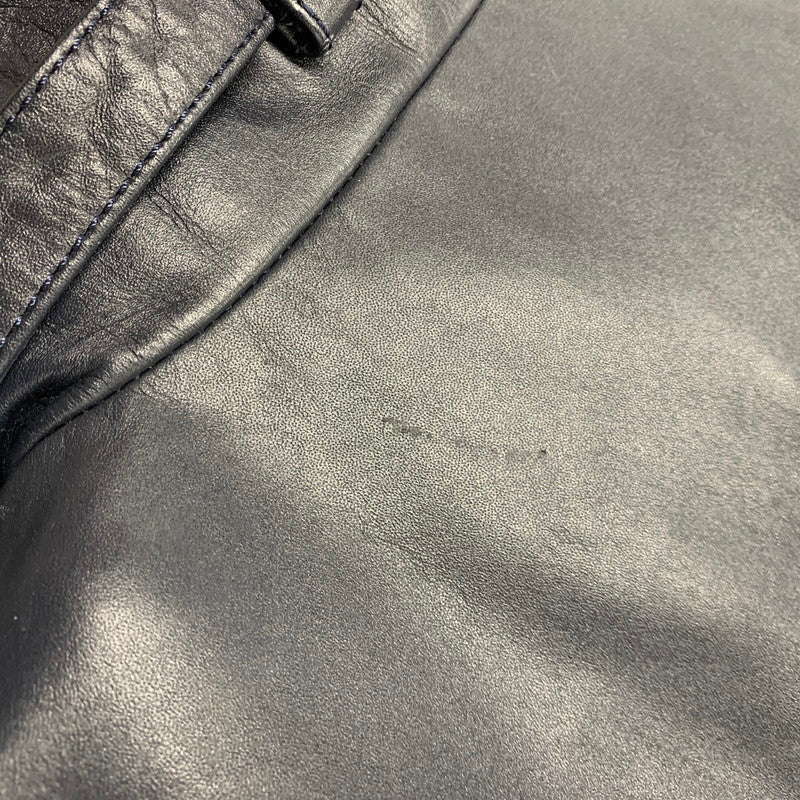【中古品】【メンズ】 LIUGOO LEATHERS リューグーレザーズ QUILTING LINER LEATHER JACKET キルティング ライナー レザー ジャケット アウター 147-260530-kh-15-izu サイズ：LL カラー：ネイビー 万代Net店