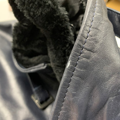 【中古品】【メンズ】 LIUGOO LEATHERS リューグーレザーズ QUILTING LINER LEATHER JACKET キルティング ライナー レザー ジャケット アウター 147-260530-kh-15-izu サイズ：LL カラー：ネイビー 万代Net店