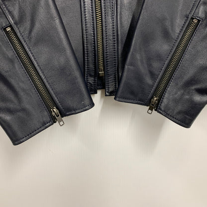 【中古品】【メンズ】 LIUGOO LEATHERS リューグーレザーズ QUILTING LINER LEATHER JACKET キルティング ライナー レザー ジャケット アウター 147-260530-kh-15-izu サイズ：LL カラー：ネイビー 万代Net店
