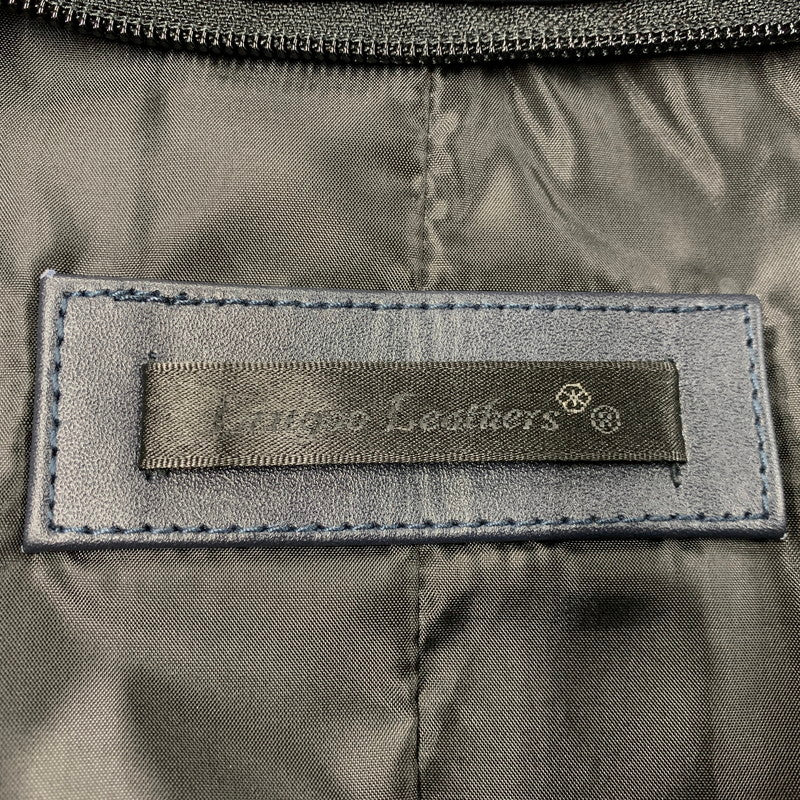 【中古品】【メンズ】 LIUGOO LEATHERS リューグーレザーズ QUILTING LINER LEATHER JACKET キルティング ライナー レザー ジャケット アウター 147-260530-kh-15-izu サイズ：LL カラー：ネイビー 万代Net店