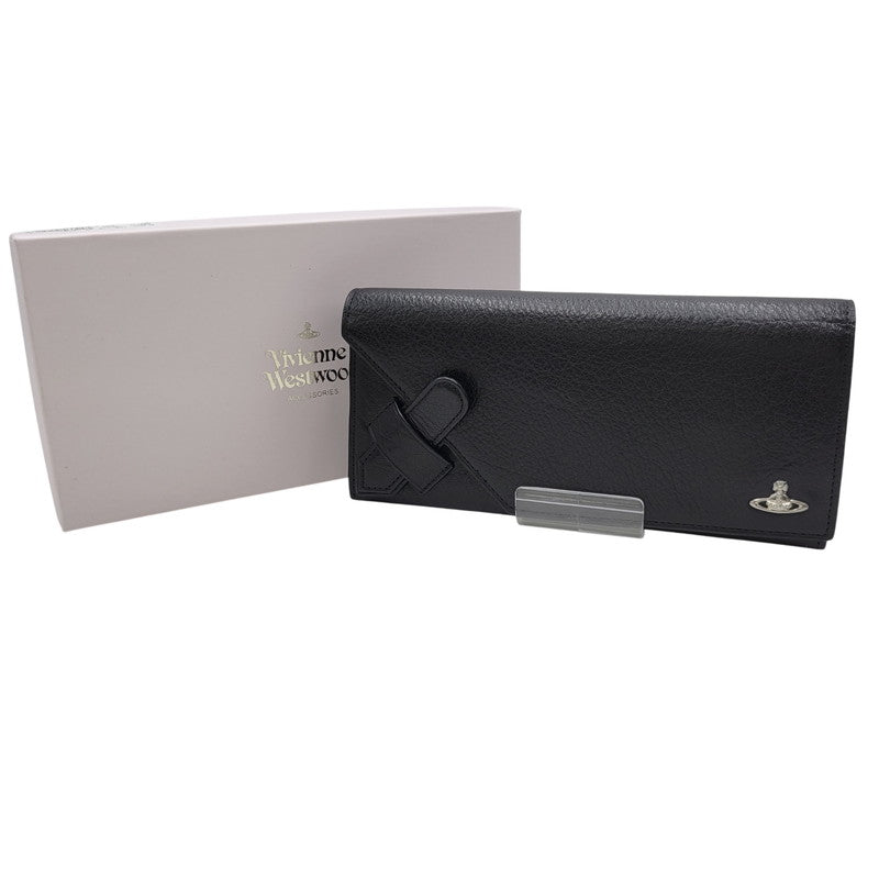 【中古品】【メンズ/レディース】 Vivienne Westwood ヴィヴィアンウエストウッド SW2212 コーナーストラップ 長財布 ロングウォレット 200-260530-as-22-izu サイズ：F カラー：ブラック 万代Net店