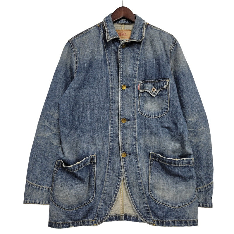 【中古品】【メンズ】 Levi's リーバイス DENIM COVERALL 70802 デニム カバーオール ジャケット 146-260601-as-09-izu サイズ：L カラー：インディゴ 万代Net店