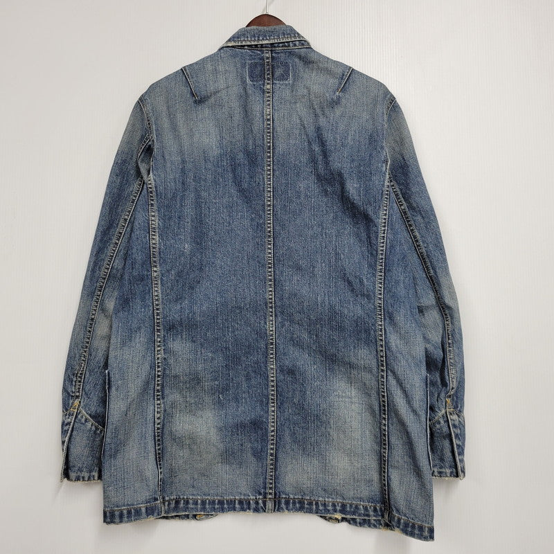 【中古品】【メンズ】 Levi's リーバイス DENIM COVERALL 70802 デニム カバーオール ジャケット 146-260601-as-09-izu サイズ：L カラー：インディゴ 万代Net店