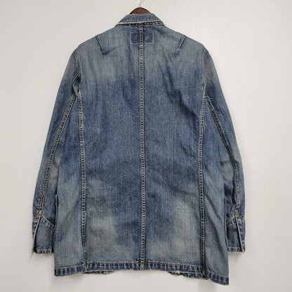 【中古品】【メンズ】 Levi's リーバイス DENIM COVERALL 70802 デニム カバーオール ジャケット 146-260601-as-09-izu サイズ：L カラー：インディゴ 万代Net店