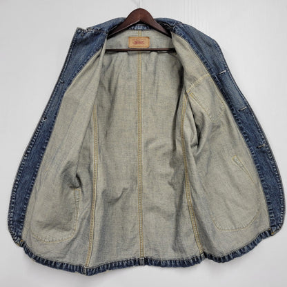【中古品】【メンズ】 Levi's リーバイス DENIM COVERALL 70802 デニム カバーオール ジャケット 146-260601-as-09-izu サイズ：L カラー：インディゴ 万代Net店