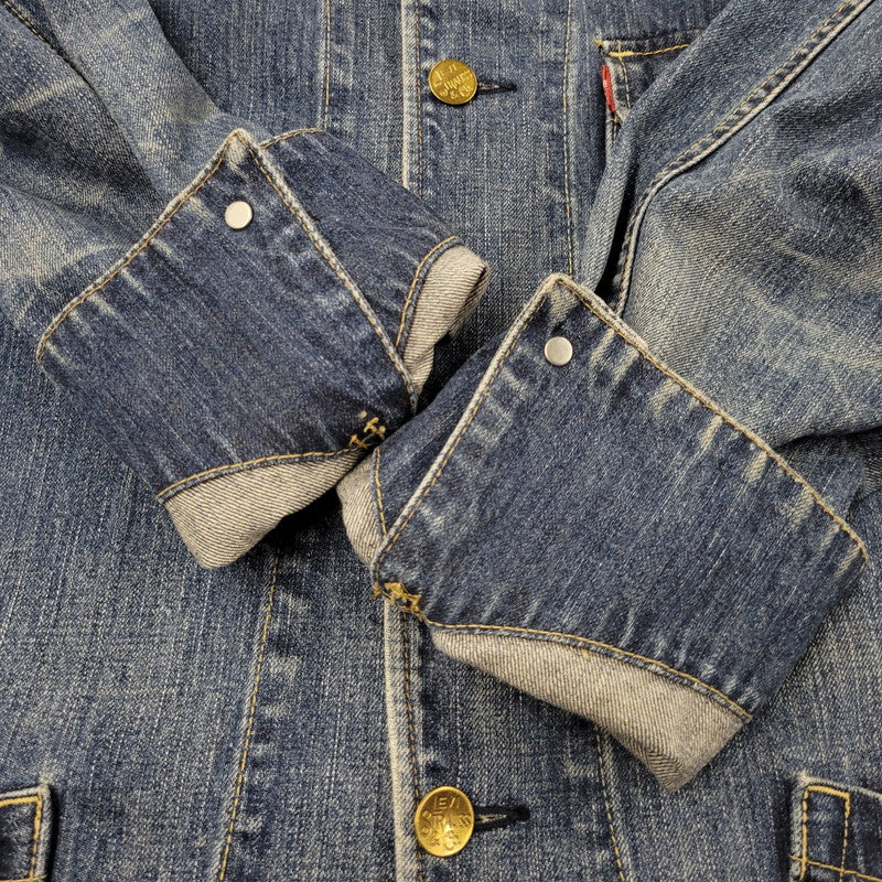 【中古品】【メンズ】 Levi's リーバイス DENIM COVERALL 70802 デニム カバーオール ジャケット 146-260601-as-09-izu サイズ：L カラー：インディゴ 万代Net店
