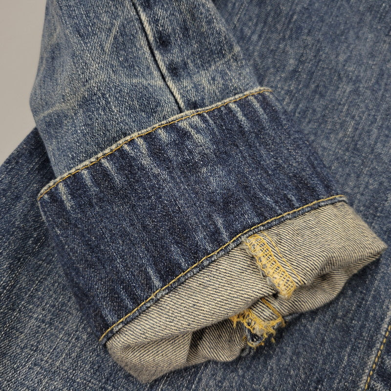 【中古品】【メンズ】 Levi's リーバイス DENIM COVERALL 70802 デニム カバーオール ジャケット 146-260601-as-09-izu サイズ：L カラー：インディゴ 万代Net店