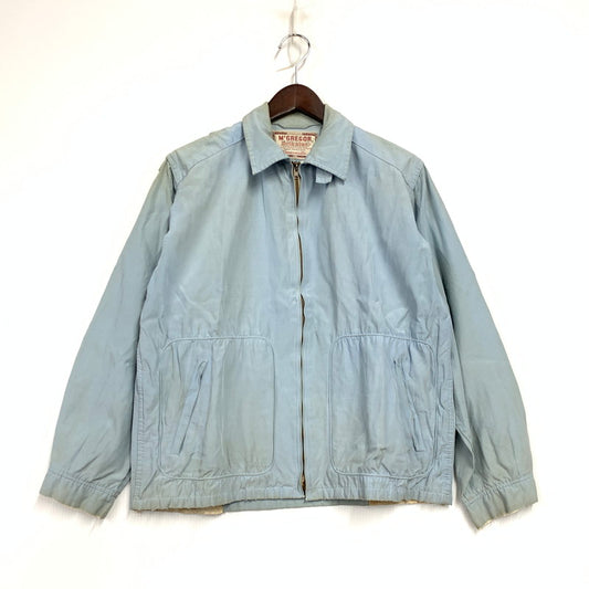 【現状渡し品】【メンズ】 MCGREGOR マックレガー IDEAL ZIP アイディール ジップ USA製 60S JACKET ジャケット アウター 146-260531-ya-07-izu サイズ：40 カラー：ライトブルー 万代Net店