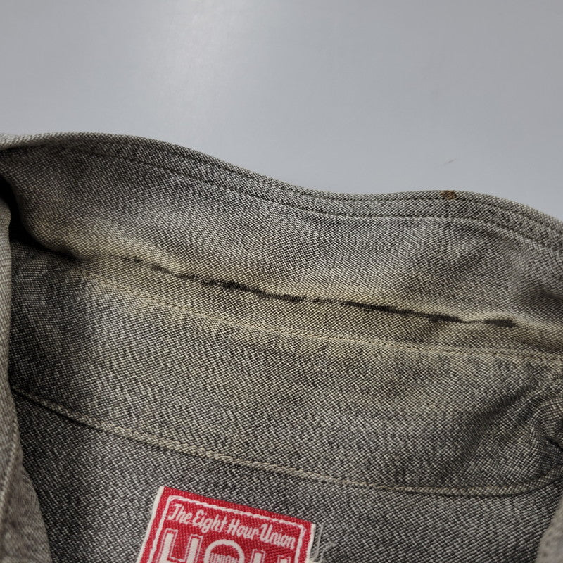 【中古品】【メンズ】 THE EIGHT HOUR UNION エイトアワーユニオン WORK SHIRT ワークシャツ 長袖 146-260602-as-28-izu サイズ：15-15 1/2 カラー：グレー 万代Net店