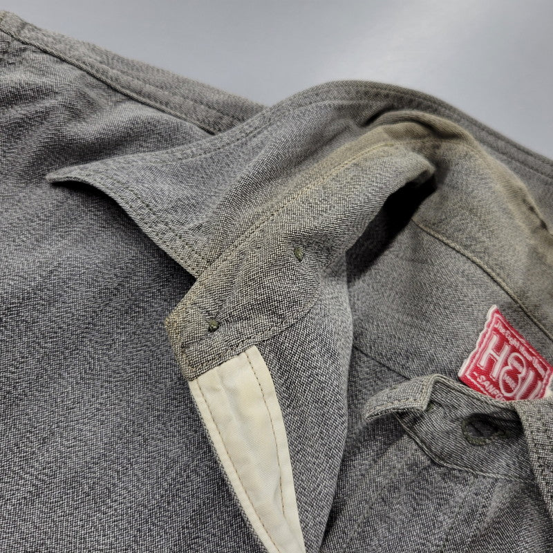 【中古品】【メンズ】 THE EIGHT HOUR UNION エイトアワーユニオン WORK SHIRT ワークシャツ 長袖 146-260602-as-28-izu サイズ：15-15 1/2 カラー：グレー 万代Net店