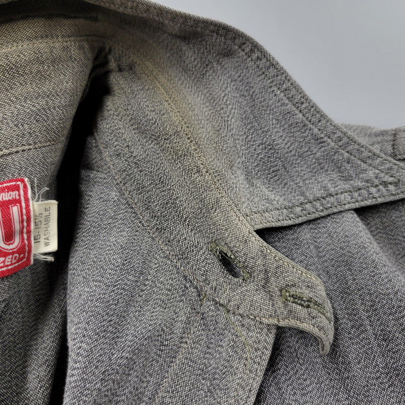 【中古品】【メンズ】 THE EIGHT HOUR UNION エイトアワーユニオン WORK SHIRT ワークシャツ 長袖 146-260602-as-28-izu サイズ：15-15 1/2 カラー：グレー 万代Net店