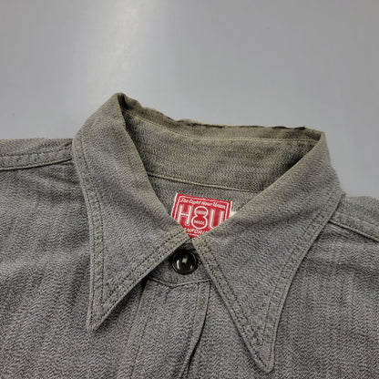 【中古品】【メンズ】 THE EIGHT HOUR UNION エイトアワーユニオン WORK SHIRT ワークシャツ 長袖 146-260602-as-28-izu サイズ：15-15 1/2 カラー：グレー 万代Net店