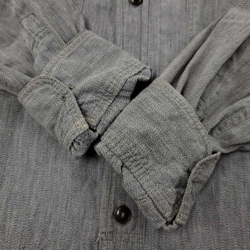 【中古品】【メンズ】 THE EIGHT HOUR UNION エイトアワーユニオン WORK SHIRT ワークシャツ 長袖 146-260602-as-28-izu サイズ：15-15 1/2 カラー：グレー 万代Net店