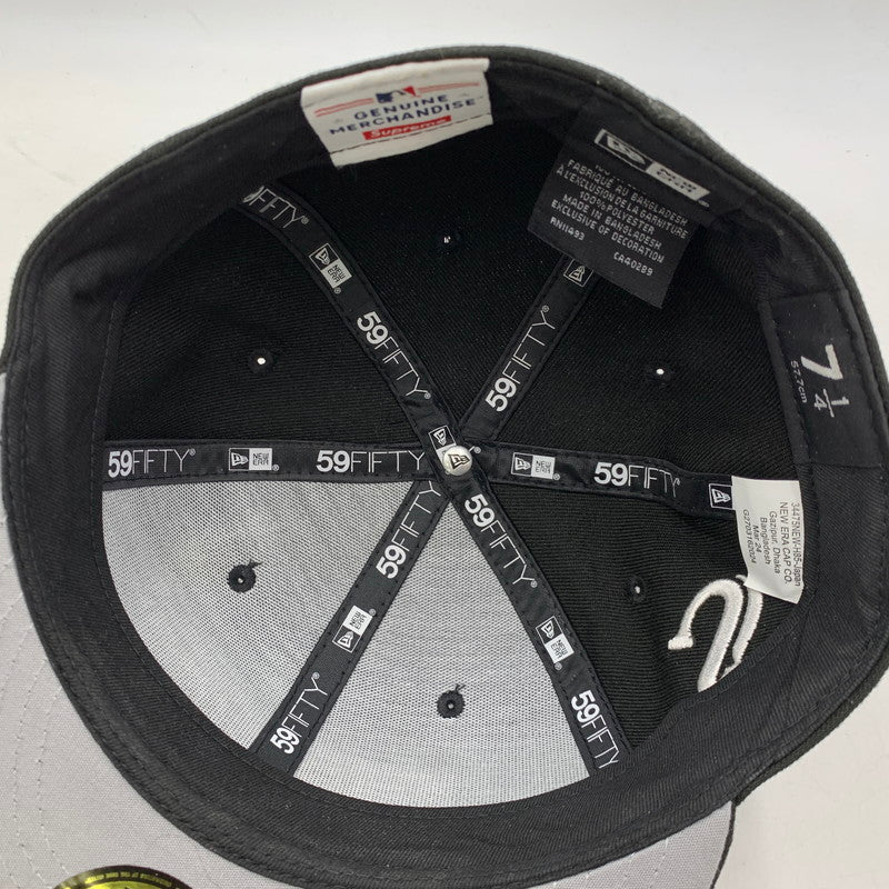 【中古品】【メンズ】 SUPREME シュプリーム ×MLB エムエルビー× NEW ERA ニュー エラ TEAMS BOX LOGO CHICAGO WHITE SOX ティームズ・ボックス ロゴ シカゴ ホワイト ソックス キャップ 帽子 185-260531-ya-04-izu サイズ：7 1/4（57.7cm） カラー：BLACK 万代Net店