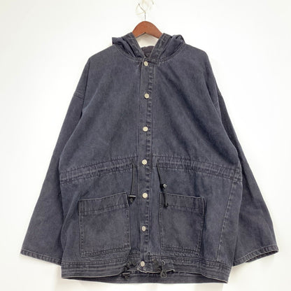 【中古品】【メンズ】 CORNICHE コーニッシュ 90S HOODED OVER SIZE DENIM JACKET フーデッド オーバーサイズ デニムジャケット アウター 146-260531-ya-08-izu サイズ：M カラー：BLACK 万代Net店