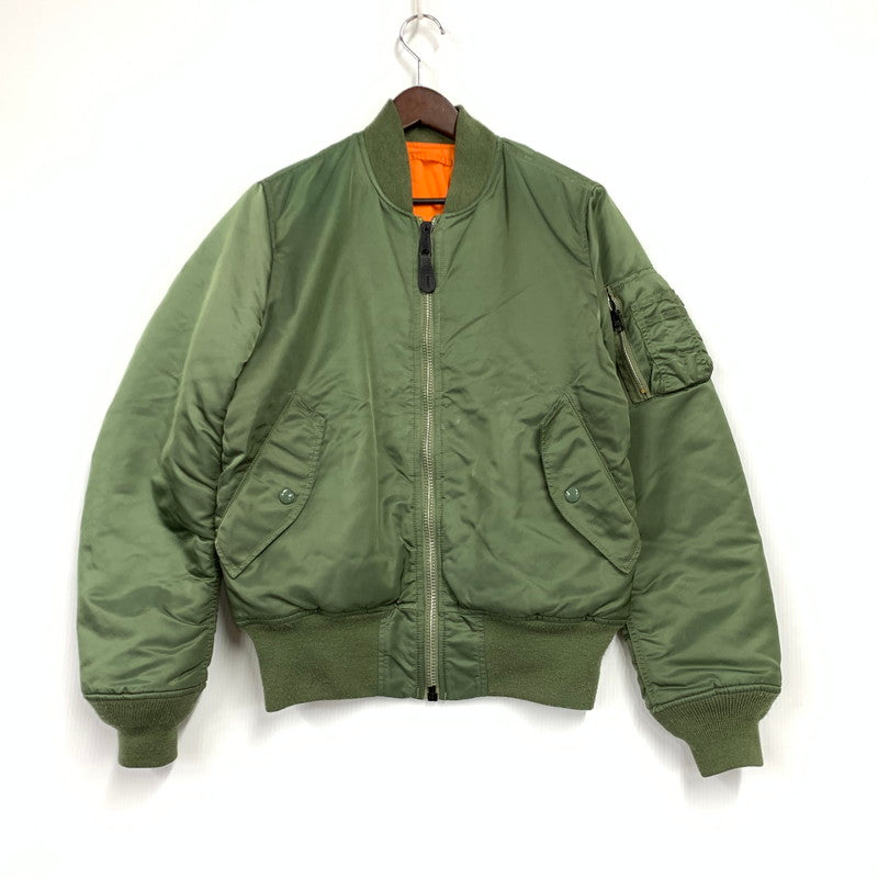 【中古品】【メンズ】 ALPHA INDUSTRIES アルファ インダストリーズ 20004-203 MA-1 FLIGHT JACKET フライト ジャケット アウター 145-260531-ya-09-izu サイズ：S カラー：カーキ×オレンジ 万代Net店