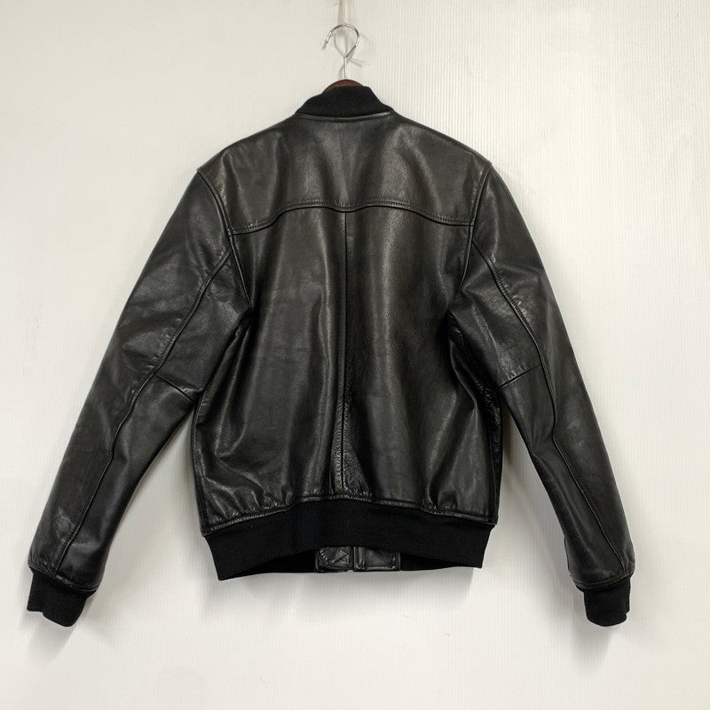 【中古品】【メンズ】 GAP ギャップ FA14 COW LEATHER BOMBER JACKET カウ レザー ボンバー ジャケット アウター 147-260531-ya-10-izu サイズ：M カラー：BLACK 万代Net店