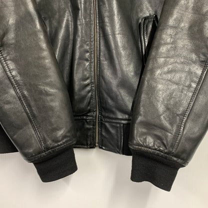 【中古品】【メンズ】 GAP ギャップ FA14 COW LEATHER BOMBER JACKET カウ レザー ボンバー ジャケット アウター 147-260531-ya-10-izu サイズ：M カラー：BLACK 万代Net店