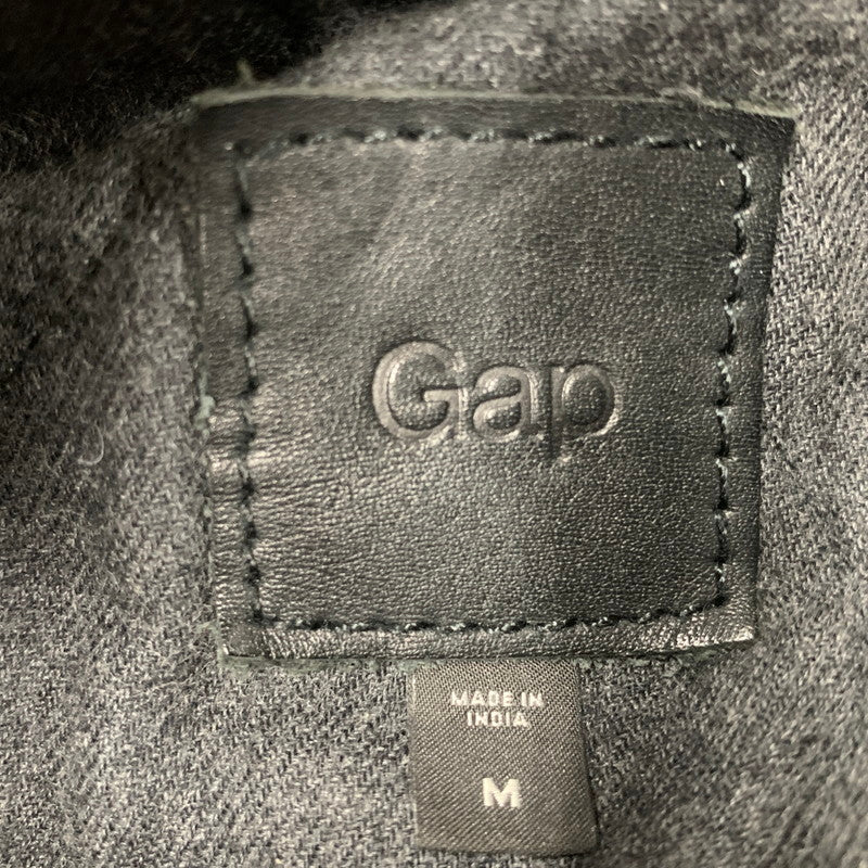 【中古品】【メンズ】 GAP ギャップ FA14 COW LEATHER BOMBER JACKET カウ レザー ボンバー ジャケット アウター 147-260531-ya-10-izu サイズ：M カラー：BLACK 万代Net店