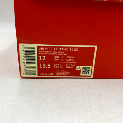 【中古品】【メンズ】 NIKE ナイキ AIR MORE UPTEMPO '96 QS CJ6125-100 エア モア アップテンポ '96 QS スニーカー 靴 160-260602-as-05-izu サイズ：30cm カラー：WHITE/OBSIDIAN-TOTAL ORANGE 万代Net店