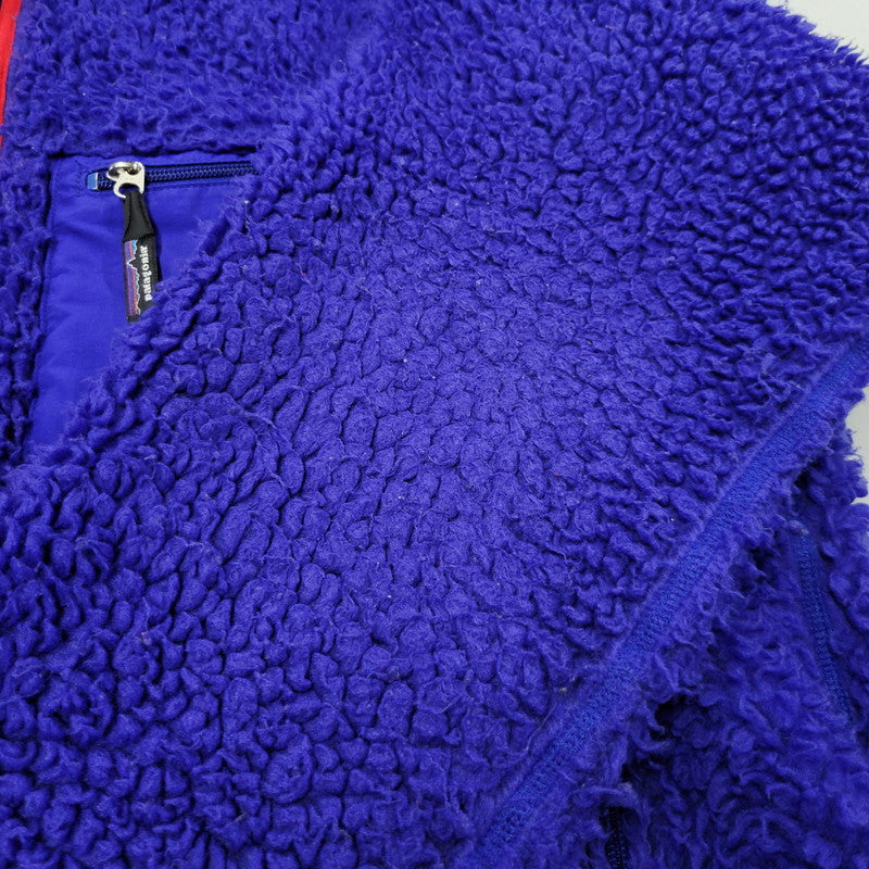 【現状渡し品】【メンズ】 patagonia パタゴニア CLASSIC RETRO CARDIGAN クラシックレトロカーディガン USA製 144-260601-as-14-izu サイズ：L カラー：ブルー×レッド 万代Net店