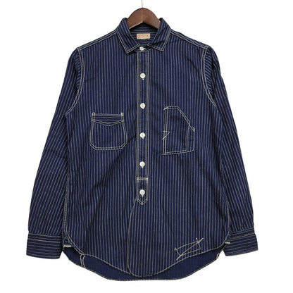 【中古品】【メンズ】 FREEWHEELERS フリーホイーラーズ TRACKWALKER SHIRT トラックウォーカー シャツ 長袖 145-260601-as-08-izu サイズ：14 カラー：ネイビー 万代Net店