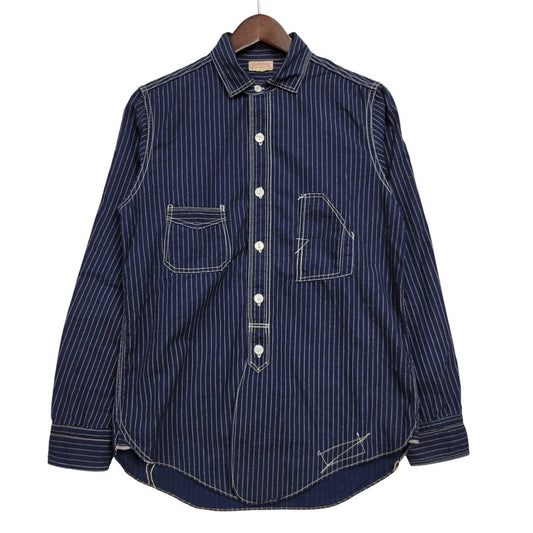 【中古品】【メンズ】 FREEWHEELERS フリーホイーラーズ TRACKWALKER SHIRT トラックウォーカー シャツ 長袖 145-260601-as-08-izu サイズ：14 カラー：ネイビー 万代Net店