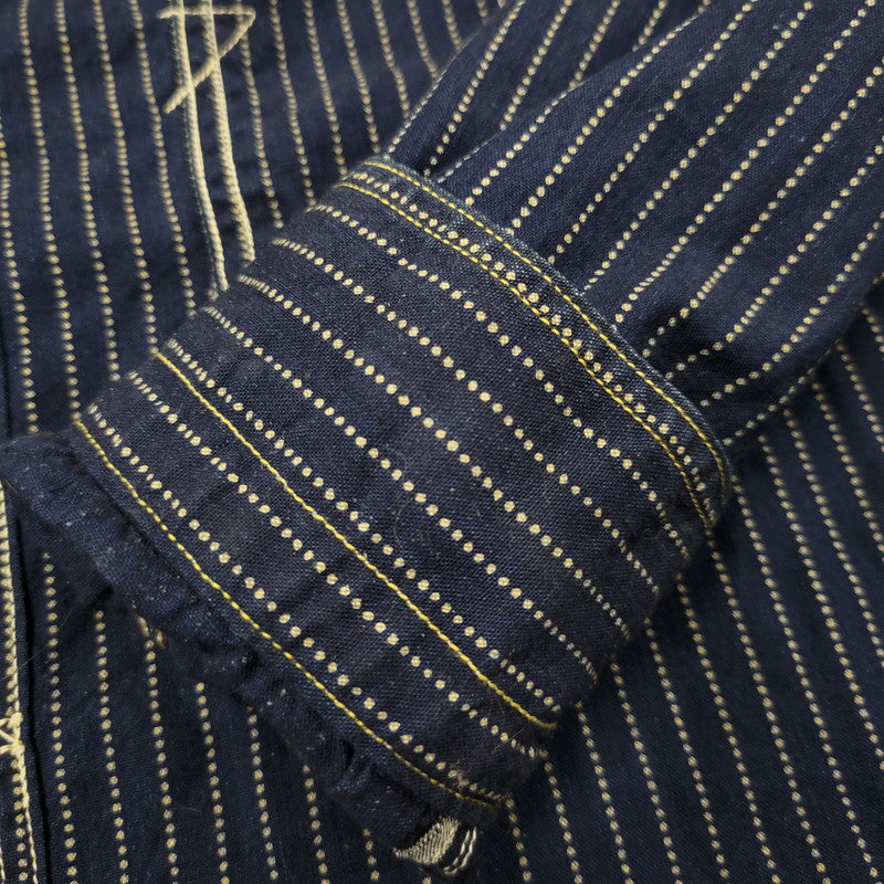 【中古品】【メンズ】 FREEWHEELERS フリーホイーラーズ TRACKWALKER SHIRT トラックウォーカー シャツ 長袖 145-260601-as-08-izu サイズ：14 カラー：ネイビー 万代Net店