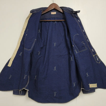 【中古品】【メンズ】 FREEWHEELERS フリーホイーラーズ TRACKWALKER SHIRT トラックウォーカー シャツ 長袖 145-260601-as-08-izu サイズ：14 カラー：ネイビー 万代Net店