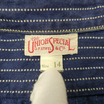【中古品】【メンズ】 FREEWHEELERS フリーホイーラーズ TRACKWALKER SHIRT トラックウォーカー シャツ 長袖 145-260601-as-08-izu サイズ：14 カラー：ネイビー 万代Net店