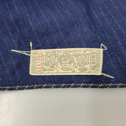 【中古品】【メンズ】 FREEWHEELERS フリーホイーラーズ TRACKWALKER SHIRT トラックウォーカー シャツ 長袖 145-260601-as-08-izu サイズ：14 カラー：ネイビー 万代Net店