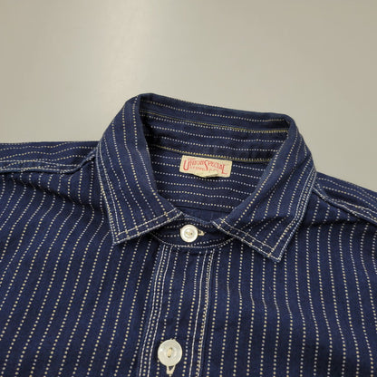 【中古品】【メンズ】 FREEWHEELERS フリーホイーラーズ TRACKWALKER SHIRT トラックウォーカー シャツ 長袖 145-260601-as-08-izu サイズ：14 カラー：ネイビー 万代Net店