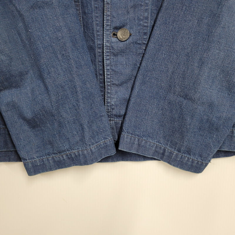 【中古品】【メンズ】 The REAL McCOY'S ザリアルマッコイズ USN STENCIL SHAWL COLLAR DENIM COVERALL JACKET ステンシル ショールカラー デニム カバーオール ジャケット 145-260601-as-11-izu サイズ：38 カラー：インディゴ 万代Net店