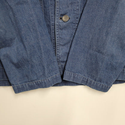 【中古品】【メンズ】 The REAL McCOY'S ザリアルマッコイズ USN STENCIL SHAWL COLLAR DENIM COVERALL JACKET ステンシル ショールカラー デニム カバーオール ジャケット 145-260601-as-11-izu サイズ：38 カラー：インディゴ 万代Net店