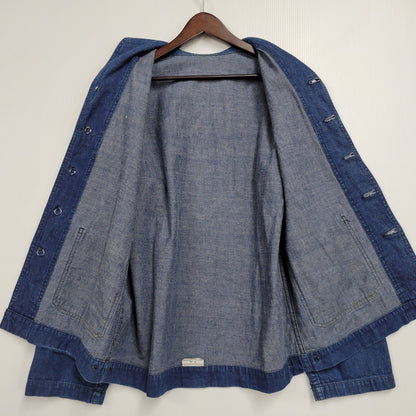 【中古品】【メンズ】 The REAL McCOY'S ザリアルマッコイズ USN STENCIL SHAWL COLLAR DENIM COVERALL JACKET ステンシル ショールカラー デニム カバーオール ジャケット 145-260601-as-11-izu サイズ：38 カラー：インディゴ 万代Net店
