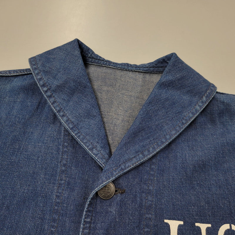 【中古品】【メンズ】 The REAL McCOY'S ザリアルマッコイズ USN STENCIL SHAWL COLLAR DENIM COVERALL JACKET ステンシル ショールカラー デニム カバーオール ジャケット 145-260601-as-11-izu サイズ：38 カラー：インディゴ 万代Net店