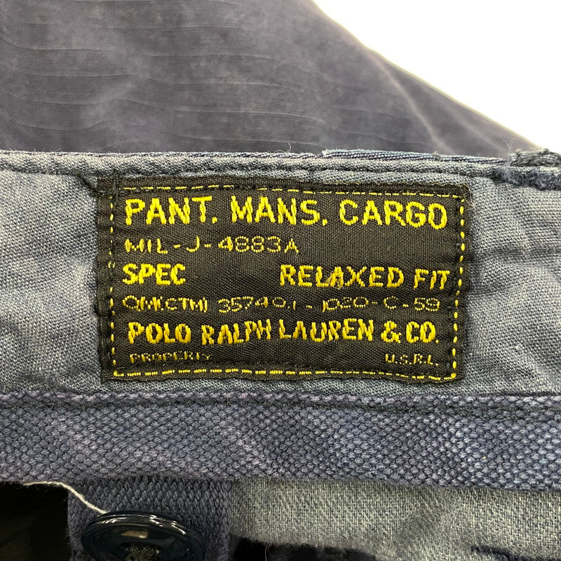 【中古品】【メンズ】 POLO BY RALPH LAUREN ポロバイラルフローレン MIL-J-4883A 357401-1020-C-59 MILITARY GIMMICK CARGO PANTS ミリタリー ギミック カーゴ パンツ ボトムス ズボン 157-260603-cs-14-izu サイズ：28×30 カラー：ネイビー 万代Net店