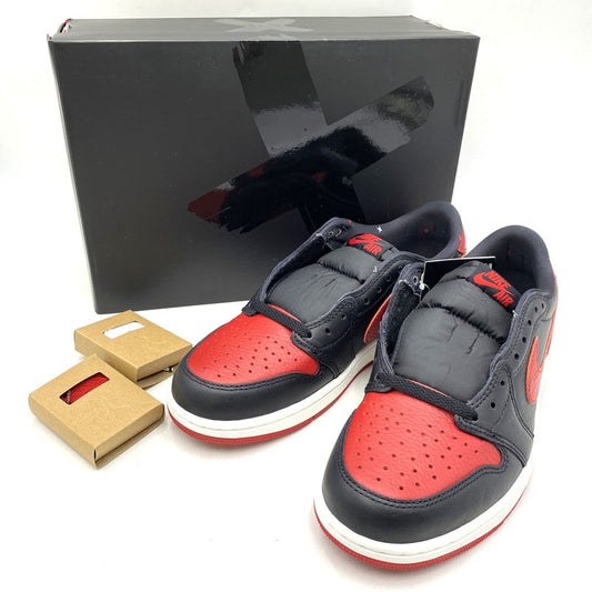 【中古美品】【メンズ】 NIKE ナイキ AIR JORDAN 1 RETRO LOW OG IW6276-001 エア ジョーダン 1 レトロ ロー OG スニーカー 靴 160-260602-as-04-izu サイズ：27cm カラー：BLACK/BLACK-VARSITY RED 万代Net店