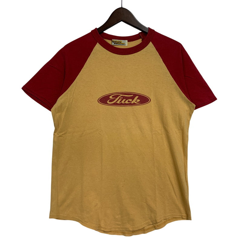 【中古品】【メンズ】 HYSTERIC GLAMOUR ヒステリックグラマー 2CL-4510 90’S RAGLAN S S TEE ラグラン ショートスリーブ Tシャツ トップス 半袖 140-260606-ya-06-izu サイズ：F カラー：オレンジ系×レッド 万代Net店