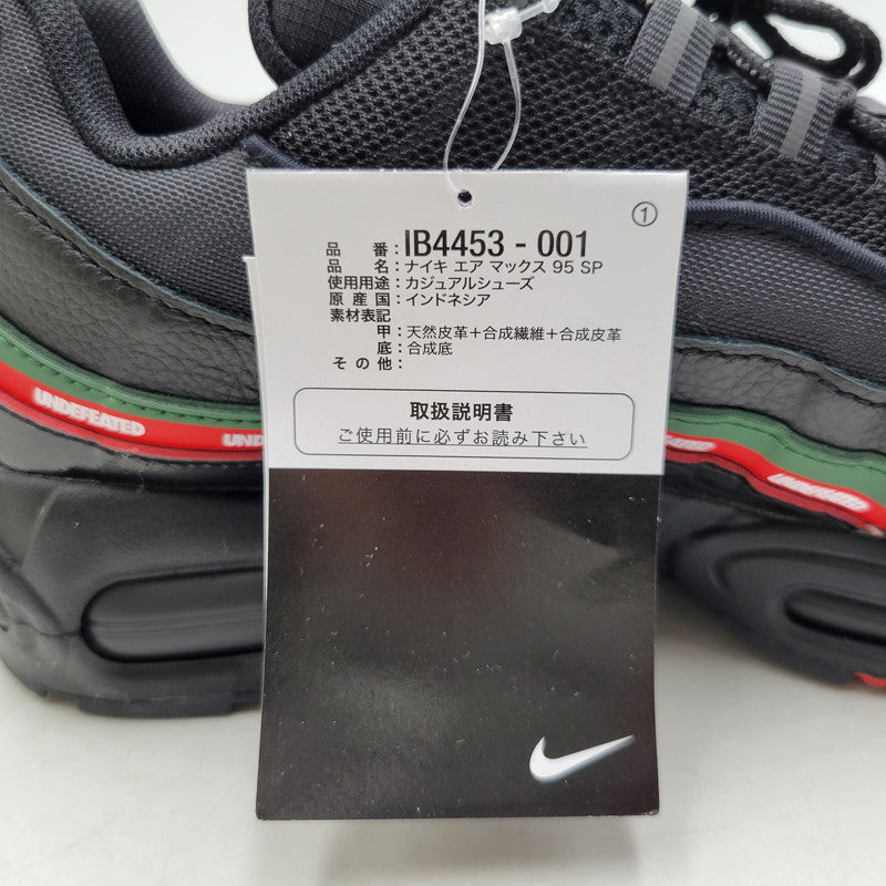 【中古美品】【メンズ】 NIKE ナイキ × UNDEFEATED アンディフィーテッド AIR MAX 95 SP IB4453-001 エアマックス 95 SP コラボ スニーカー シューズ 靴 160-260603-ay-02-izu サイズ：27cm カラー：BLACK/METALLIC SILVER 万代Net店
