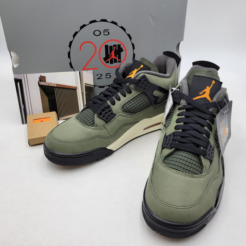【中古美品】【メンズ】 NIKE ナイキ × UNDEFEATED アンディフィーテッド AIR JORDAN 4 RETRO OG SP "DEEP GREEN" (2025) IB1519-200 エアジョーダン 4 レトロ スニーカー 160-260603-ay-05-izu サイズ：27cm カラー：DEEP GREEN/CLEMENTINE-BLACK 万代Net店