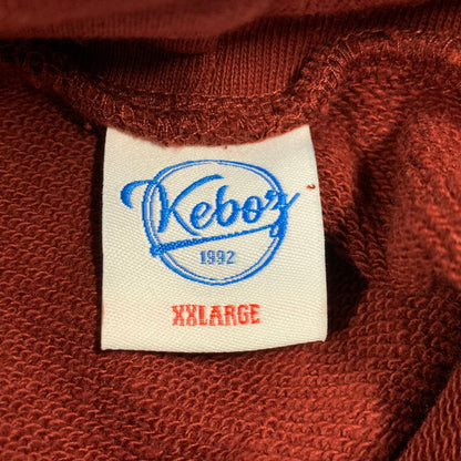 【中古品】【メンズ】 KEBOZ ケボズ BASEBALL CLUB HOODIE ベースボール クラブ フーディー パーカー トップス 142-260607-kh-05-izu サイズ：XXL カラー：バーガンディー 万代Net店