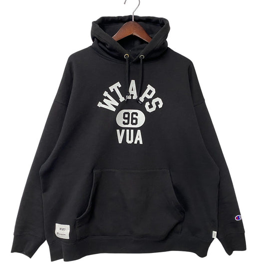 【中古品】【メンズ】 WTAPS ダブルタップス × CHAMPION チャンピオン C8-B114 ACADEMY HOODED CTPL アカデミー フーデッド パーカー トップス 142-260602-kh-03-izu サイズ：XL カラー：ブラック 万代Net店